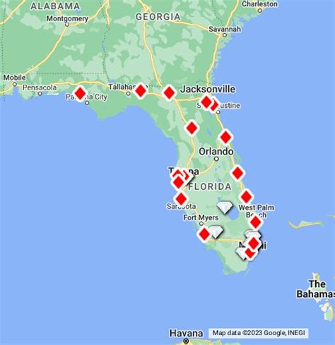 poker rooms in florida on a map